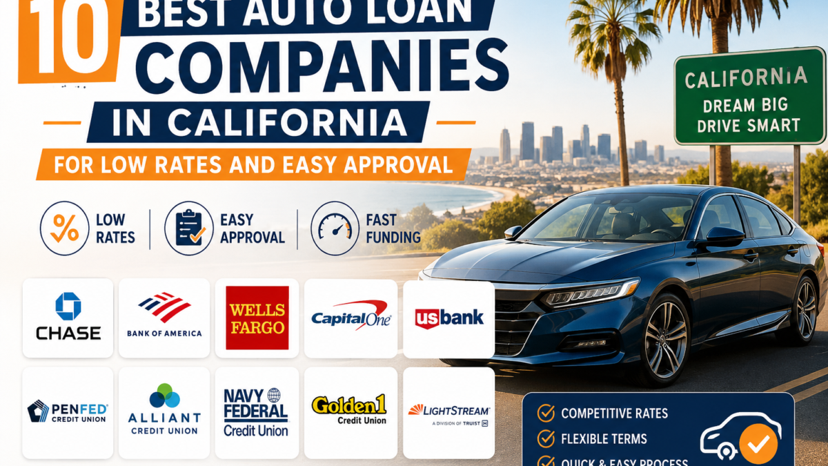 10 Best Auto Loan Companies in California for Low Rates and Easy Approval