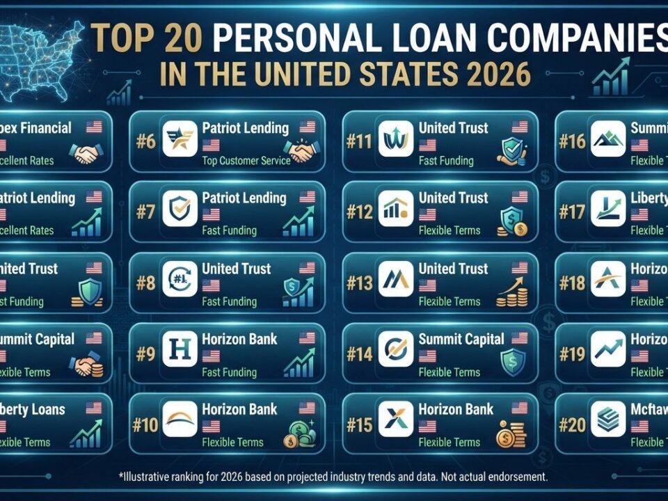 create image for Top 20 Personal Loan Companies in the United States 2026